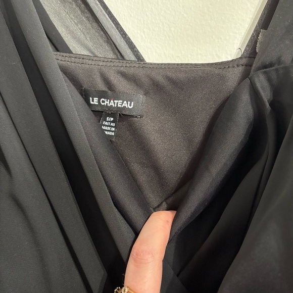 ✨🖤 Le Château Black One-Shoulder Cocktail Dress 🖤 - Picture 2 of 4